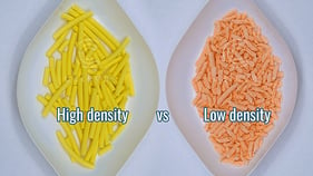 High-v-low-density-extrudate