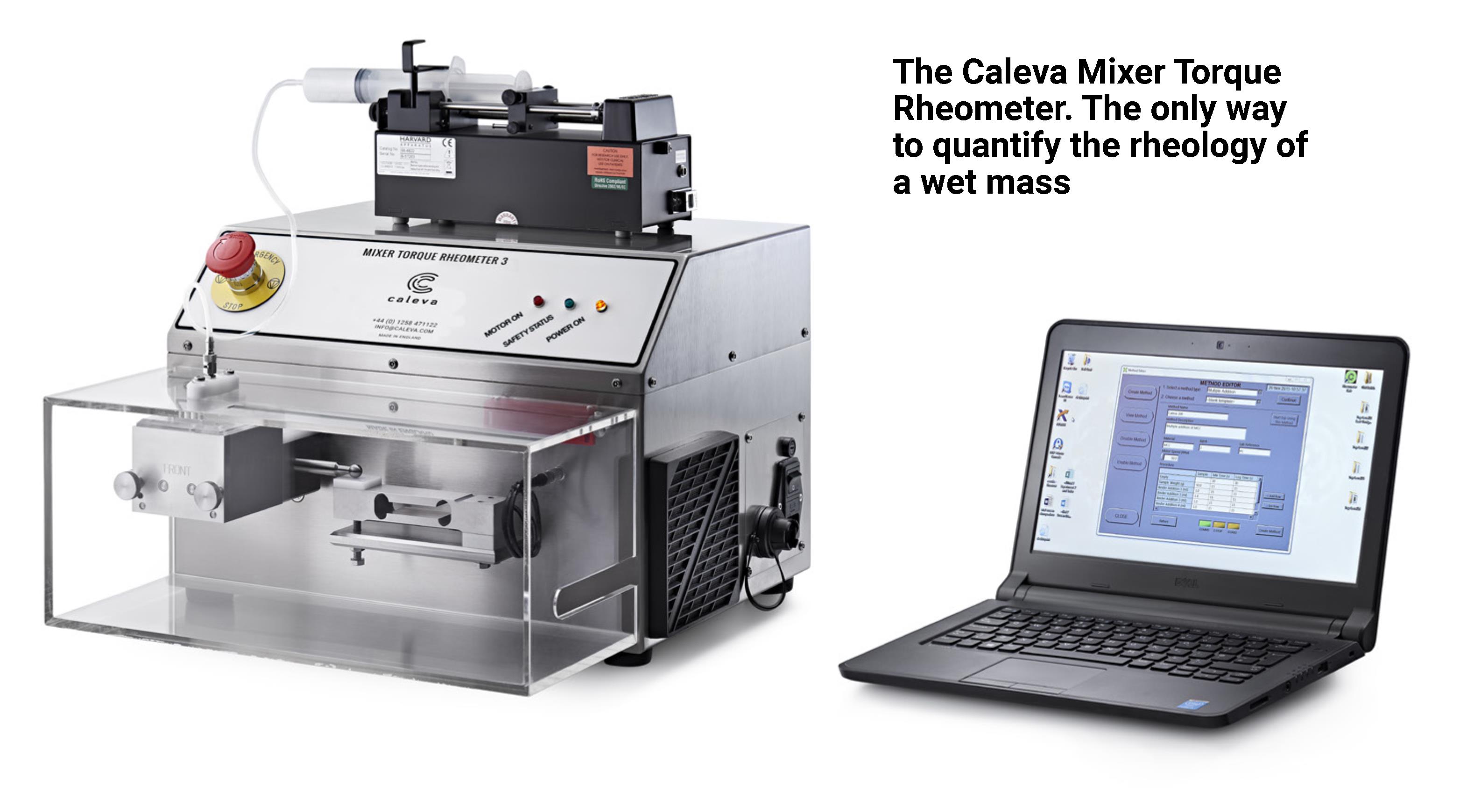 The Caleva Mixer Torque Rheometer - the only way to quantify the rheology of a wet mass