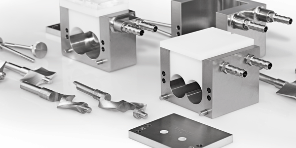 Selection of mixing blades and bowl for the Caleva Multi Lab