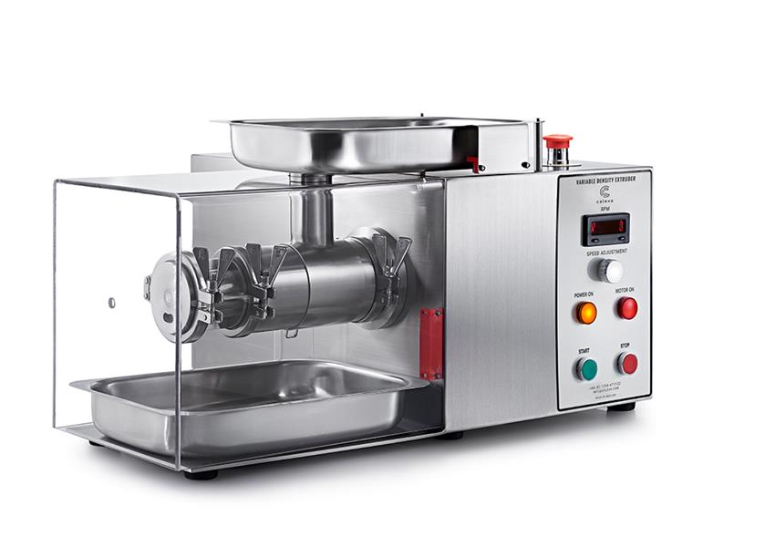 Caleva Variable Density Kit with radial extrusion attachment and safety cover in place