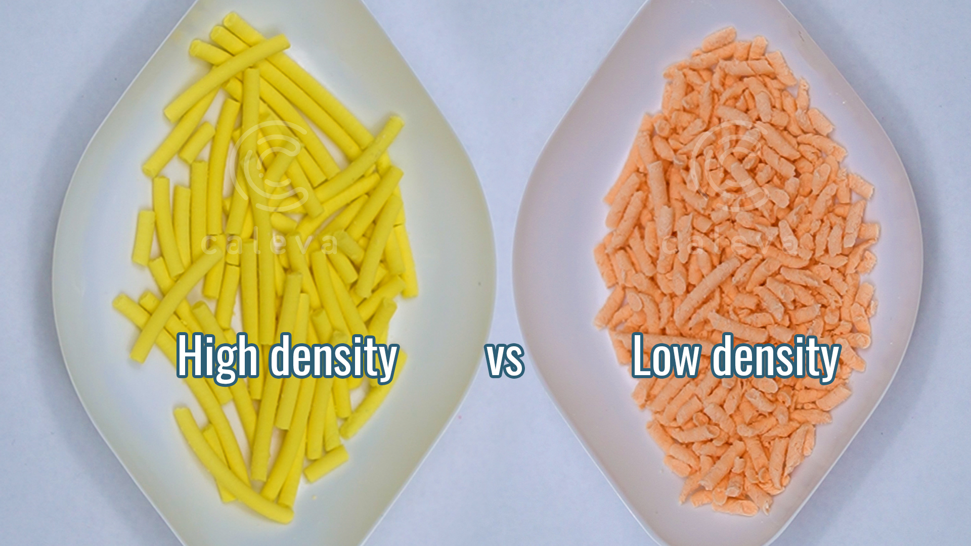 high density and low density extruded materials